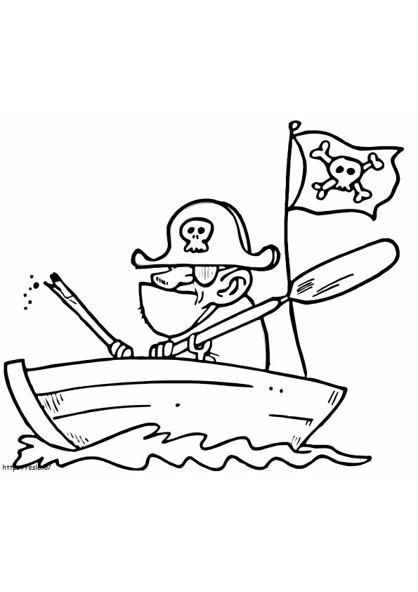 海賊船 ぬりえ - 塗り絵