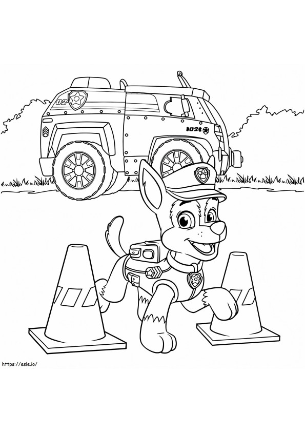 Chase Paw Patrol 3 coloring page