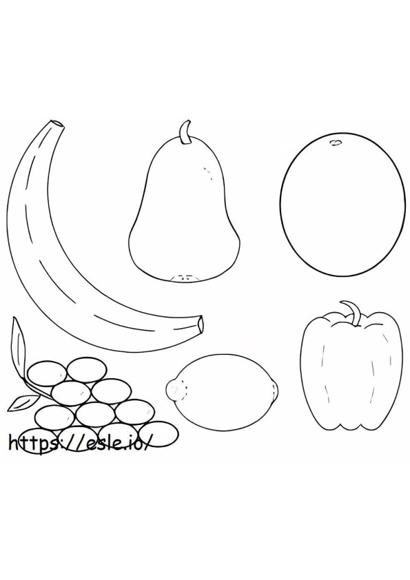 Great Fruits coloring page