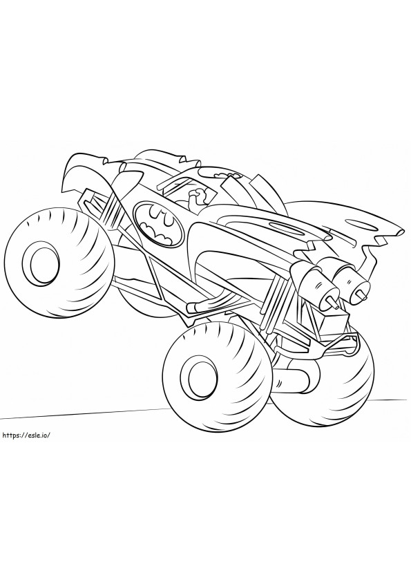 Batman Monster Truck coloring page