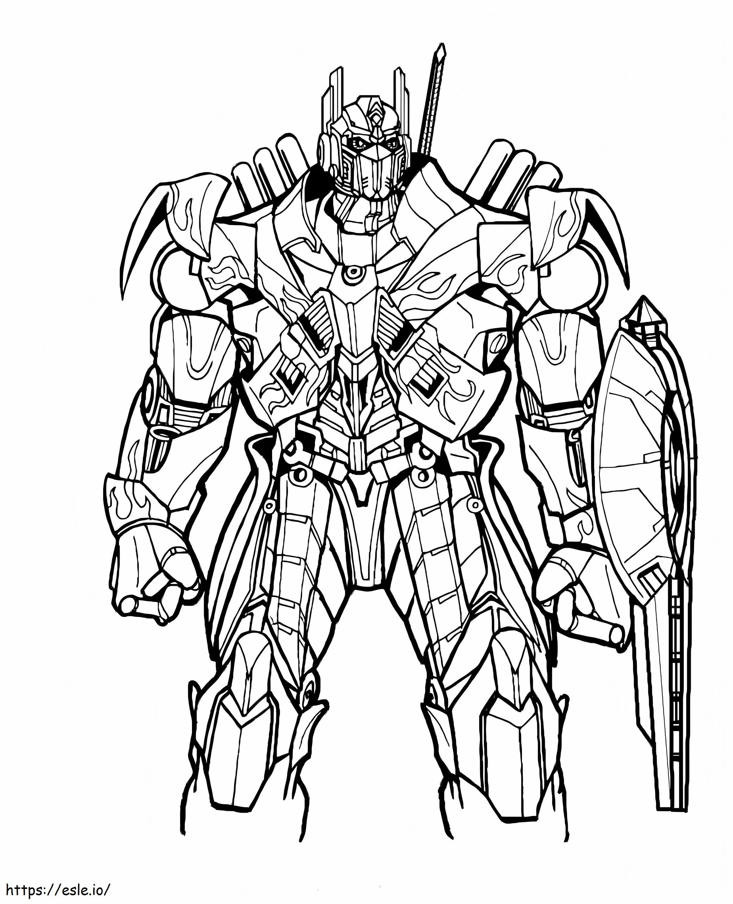 Escudo Optimus Prime Y para colorir