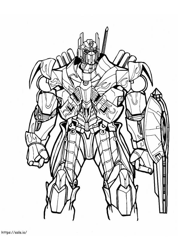 Optimus Prime Y Shield coloring page