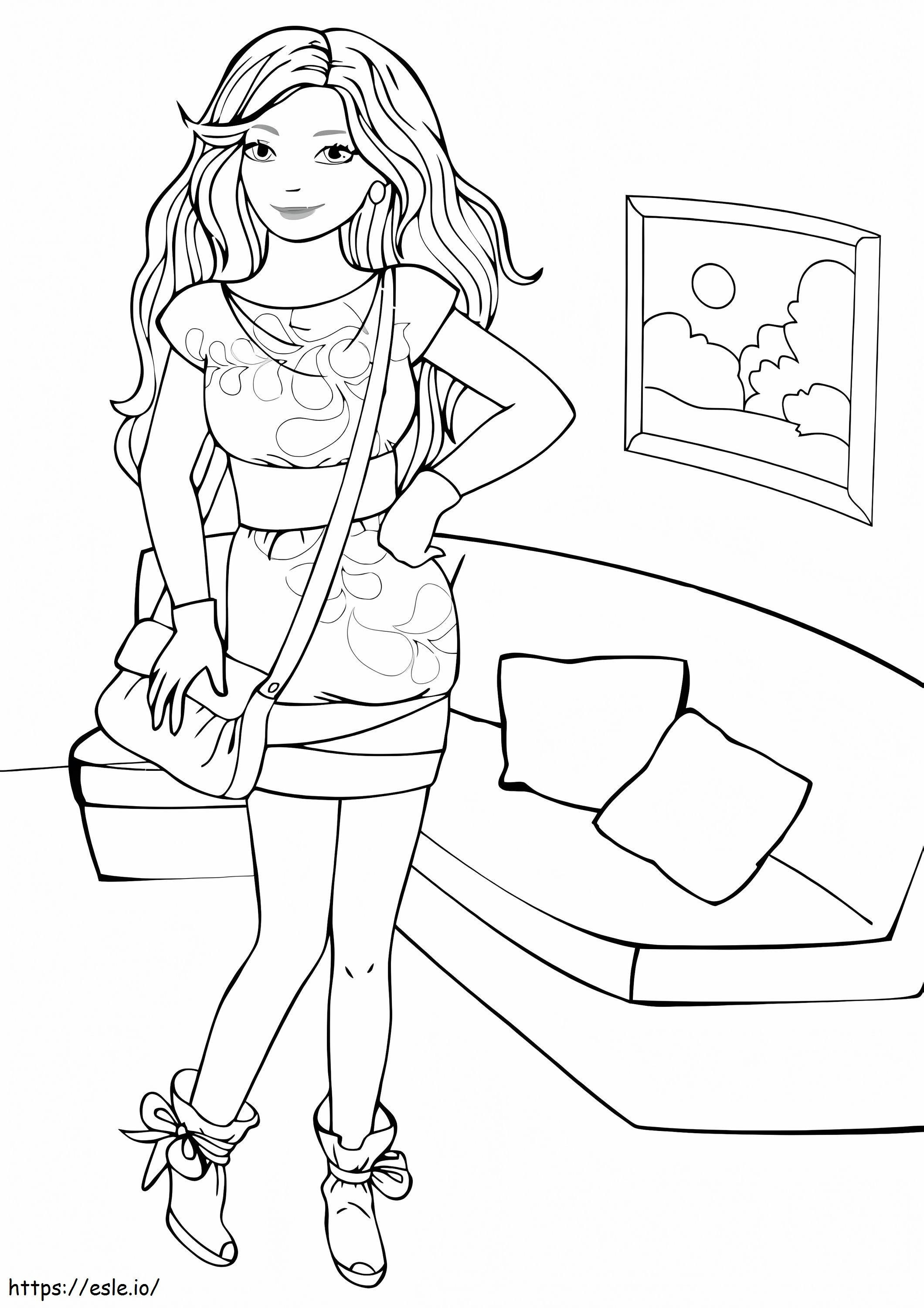 Girl Going To A Party coloring page