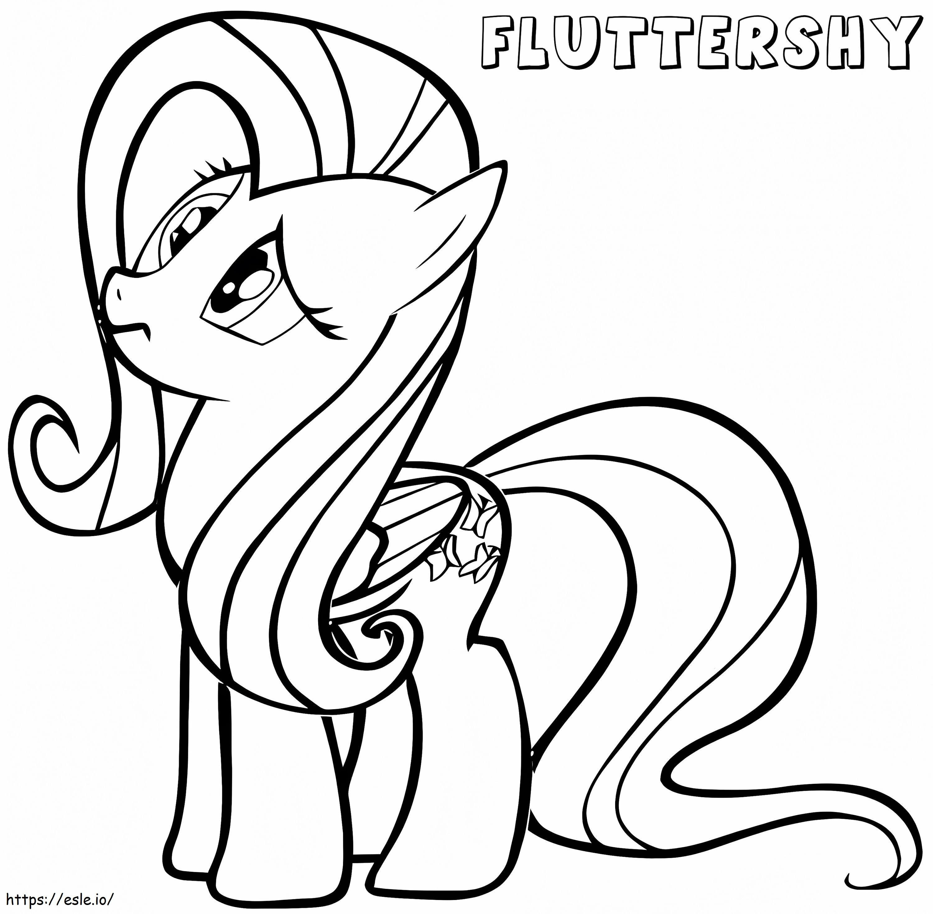 Pony Fluttershy 4 värityskuva