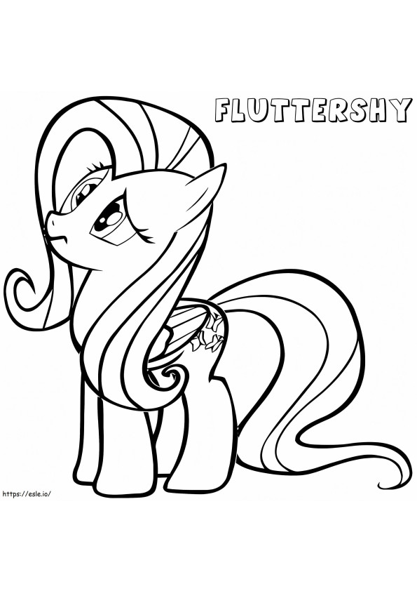 Pony Fluttershy 4 coloring page