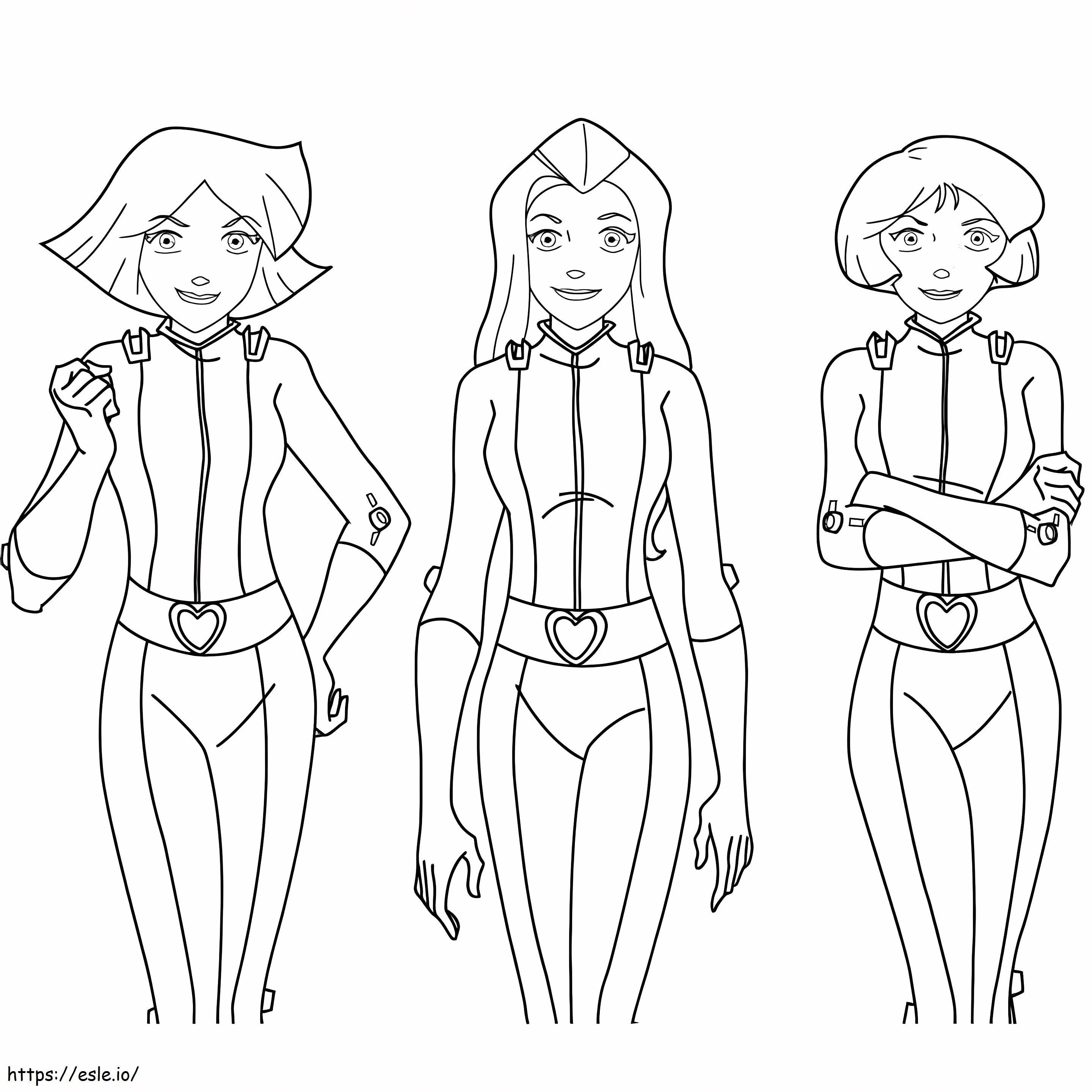 Print Totally Spies coloring page