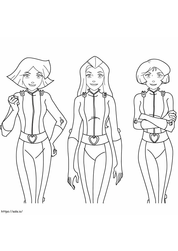 Print Totally Spies coloring page