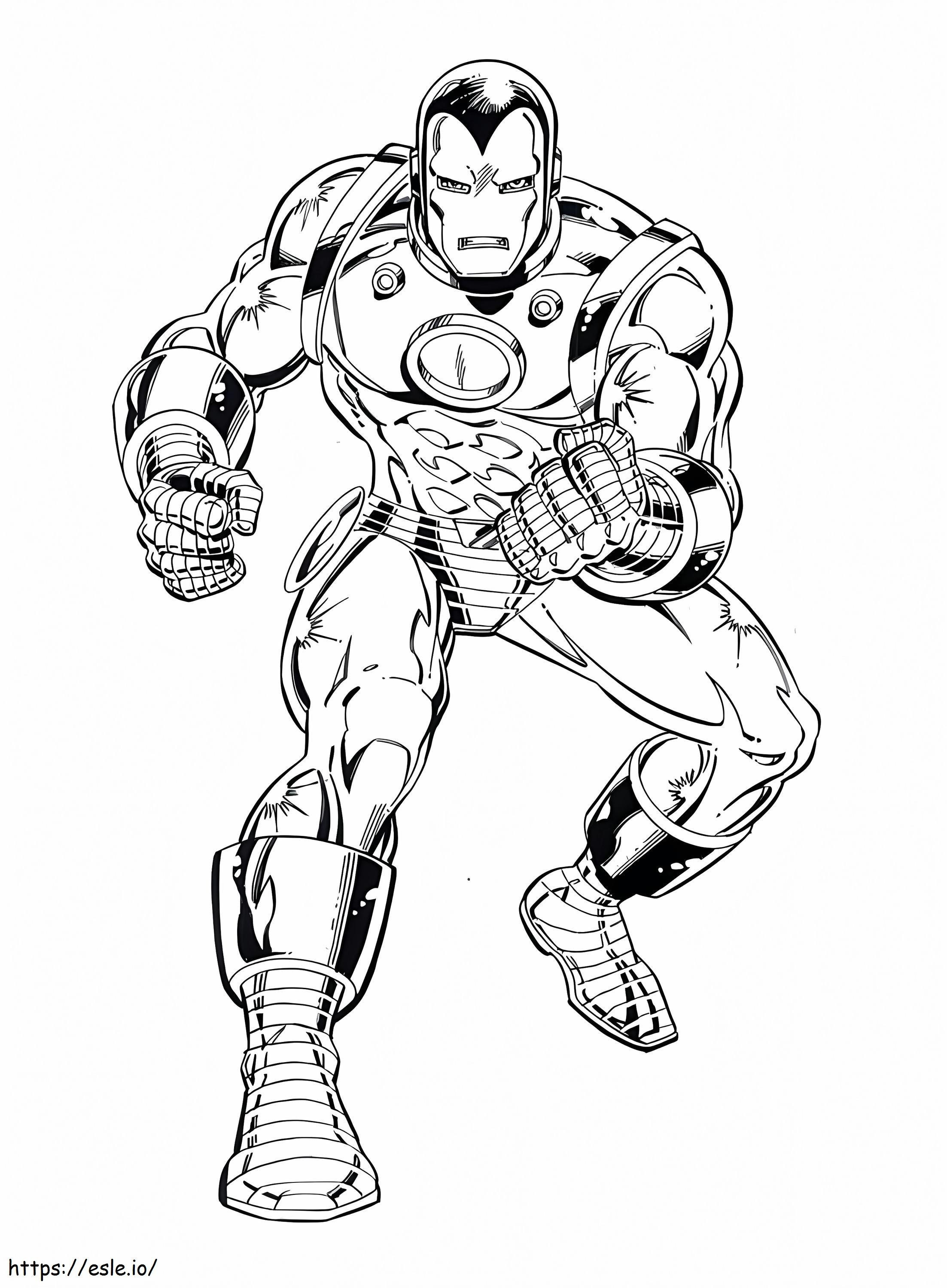 Cartoon Iron Man coloring page