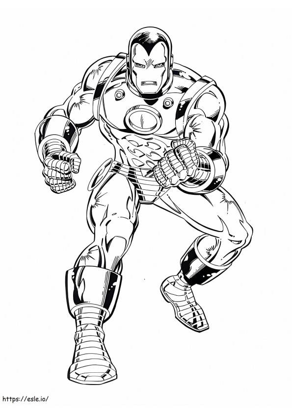 Cartoon Iron Man coloring page
