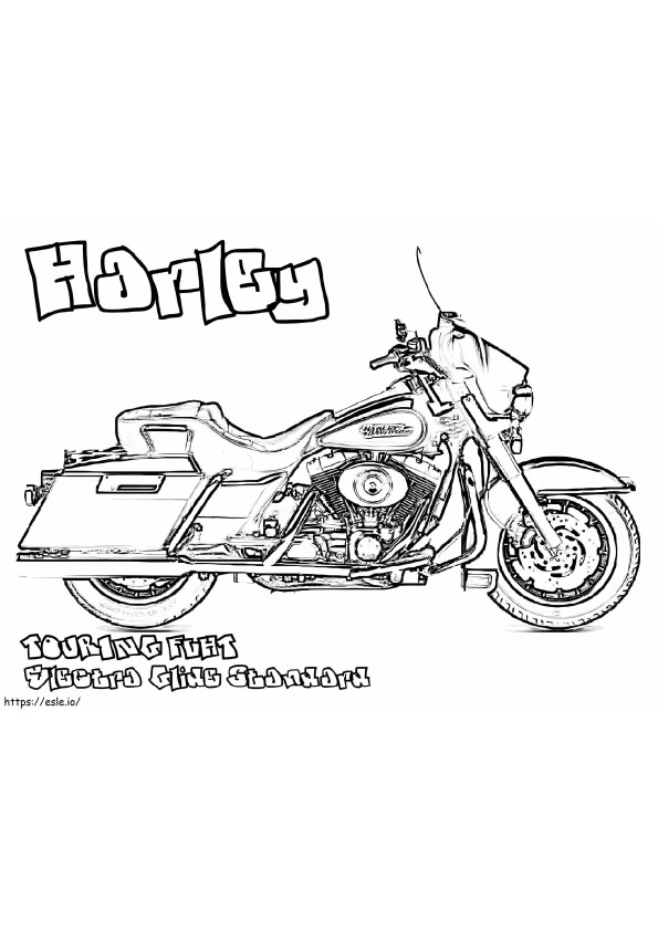 Harley Davidson do koloru kolorowanka
