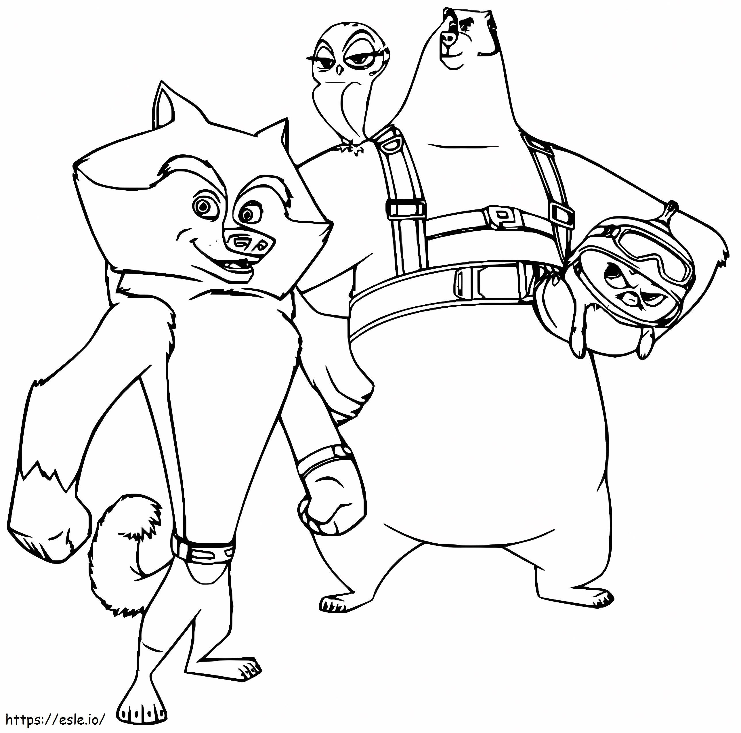 Penguins Of Madagascar Characters coloring page