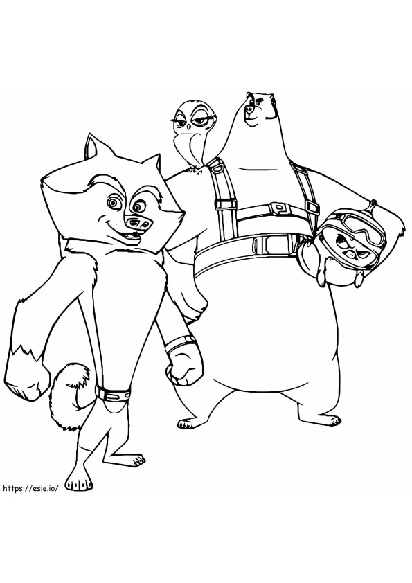 Penguins Of Madagascar Characters coloring page