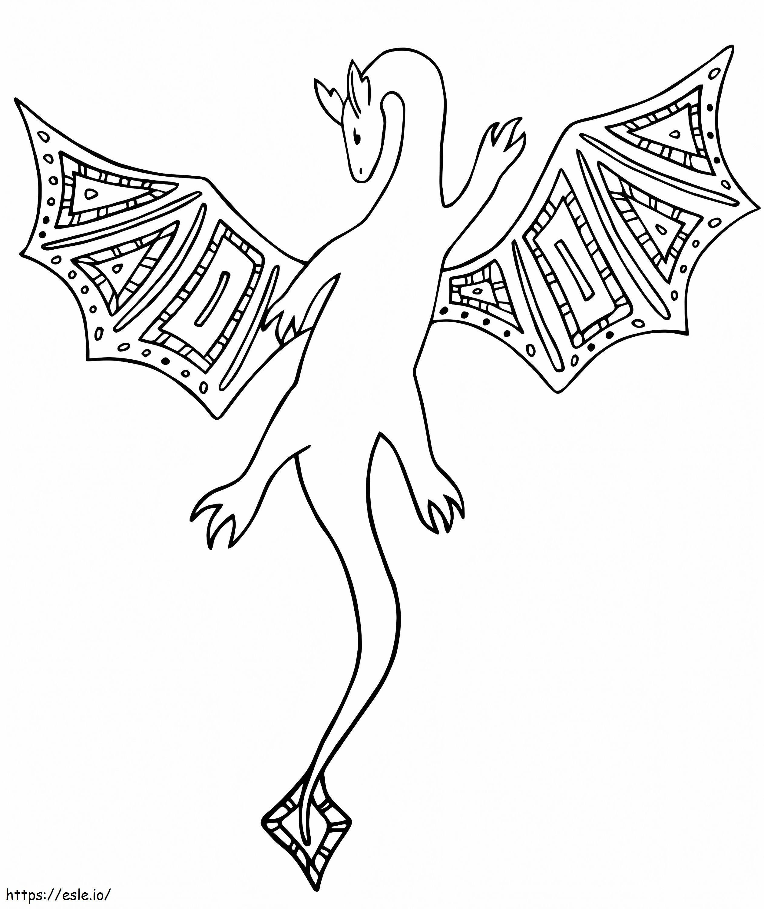 Flying Dragon Alebrijes coloring page