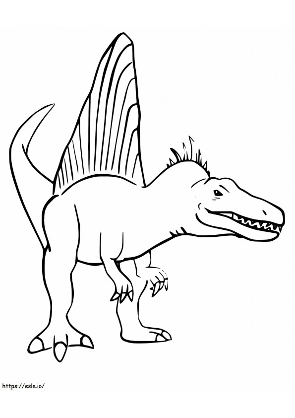 スピノサウルス 2 ぬりえ - 塗り絵