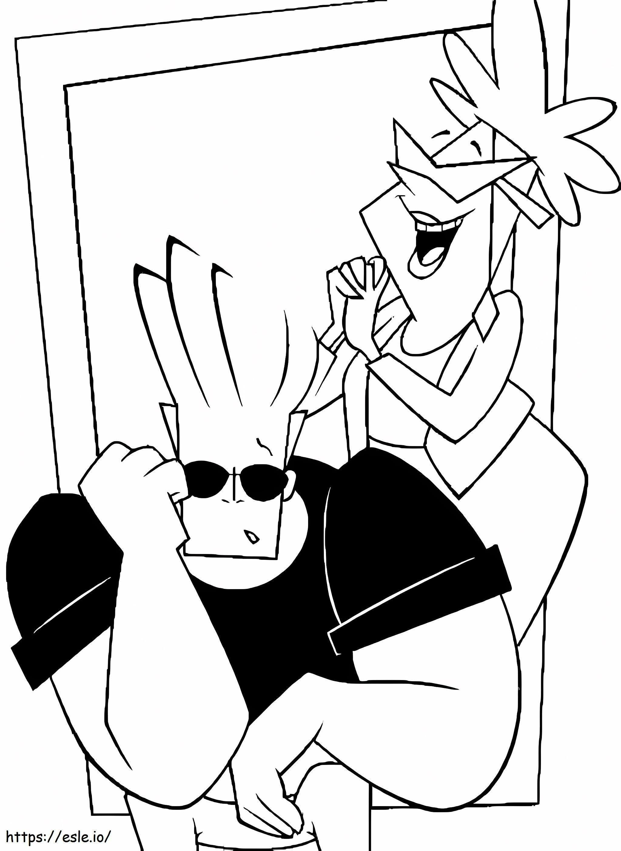 Bunny And Johnny Bravo coloring page