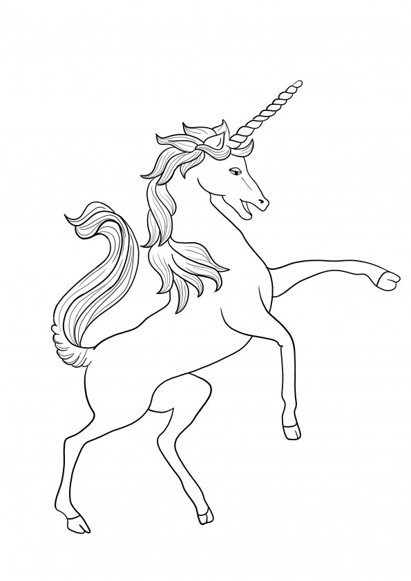 Vintage Unicorn coloring and printing for free