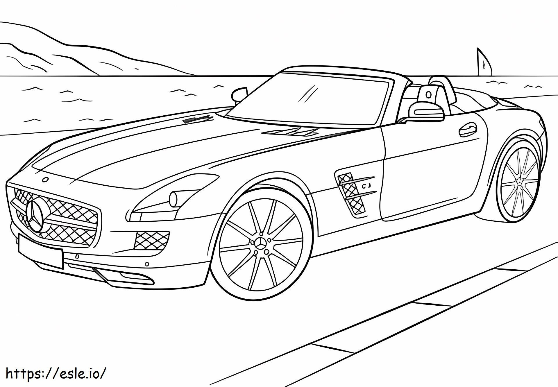 1527154450 メルセデスベンツ SLS AMG GT ぬりえ - 塗り絵