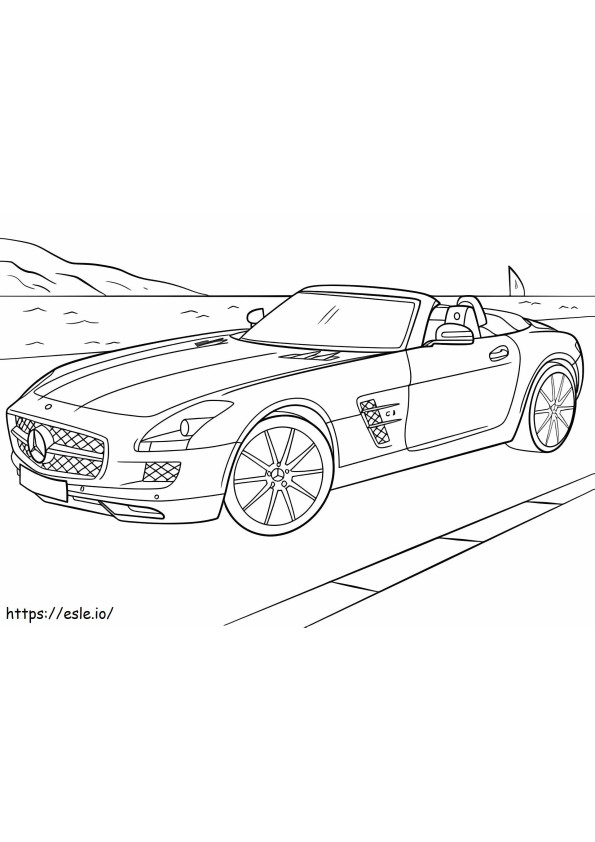 1527154450 メルセデスベンツ SLS AMG GT ぬりえ - 塗り絵