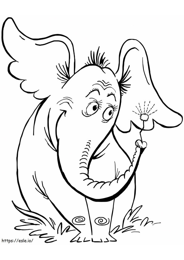 Coloriage Horton adorable à imprimer dessin