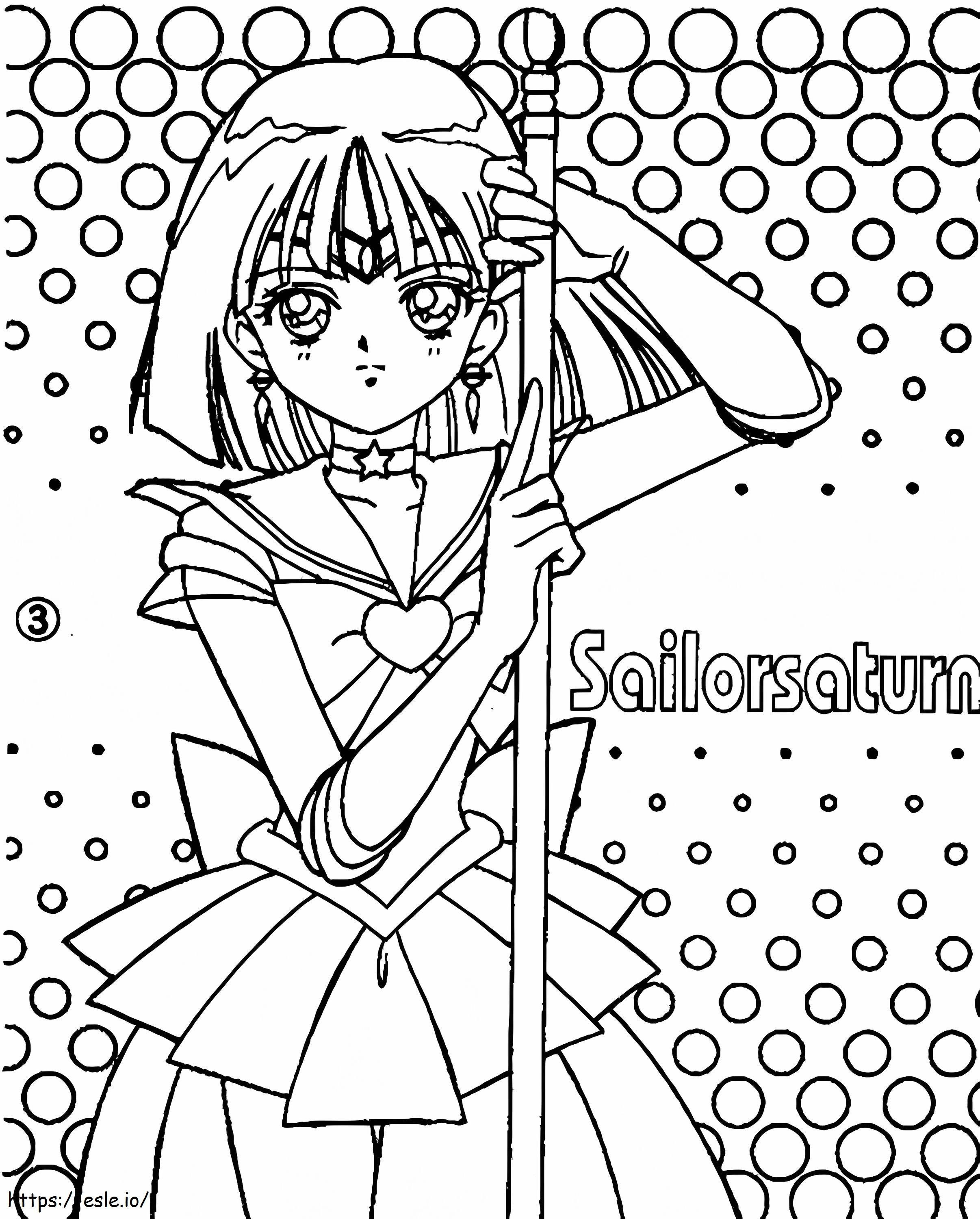 Pretty Sailor Saturn coloring page