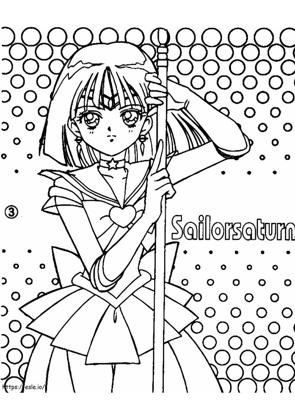 Csinos Sailor Saturn kifestő