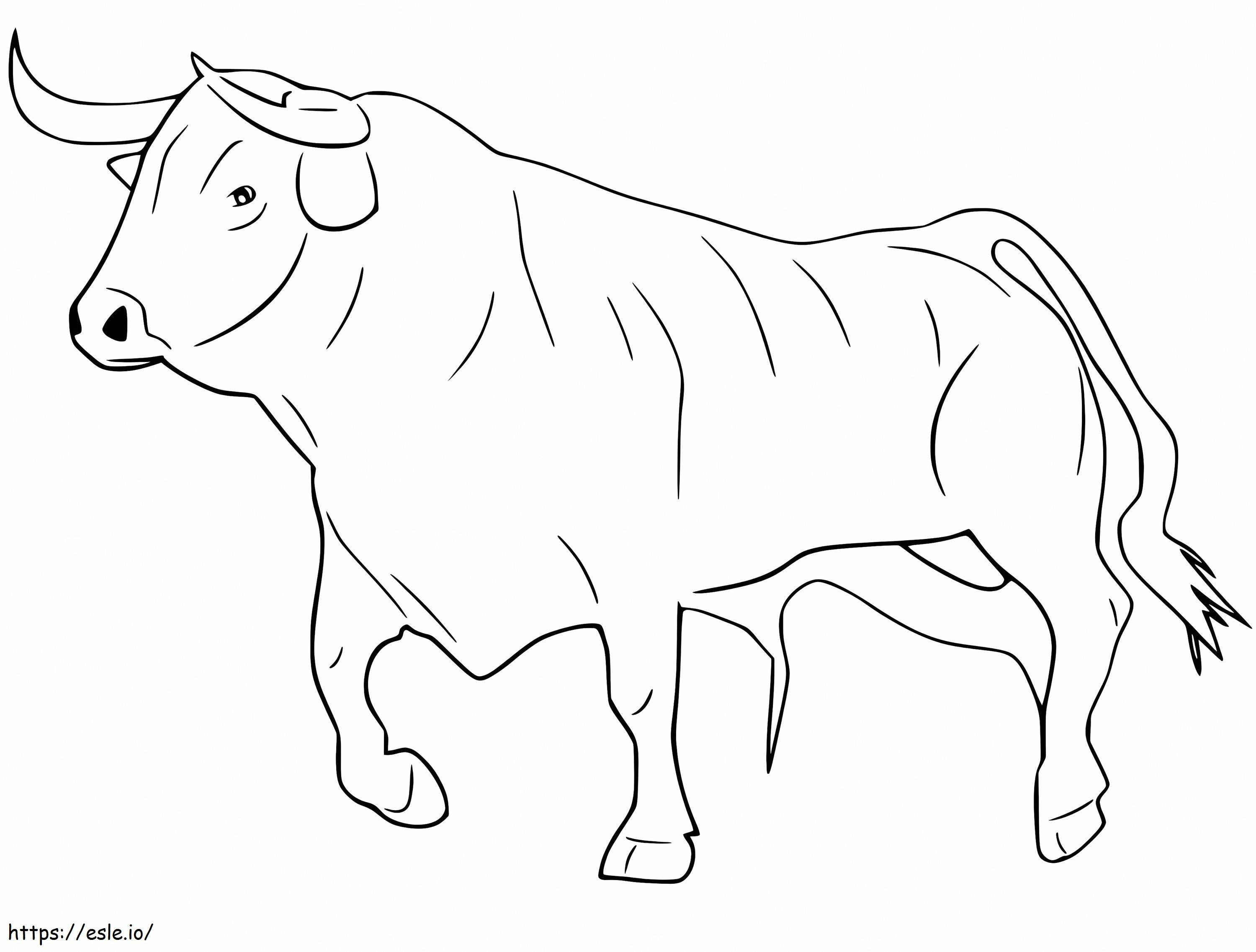 Bull 2 coloring page