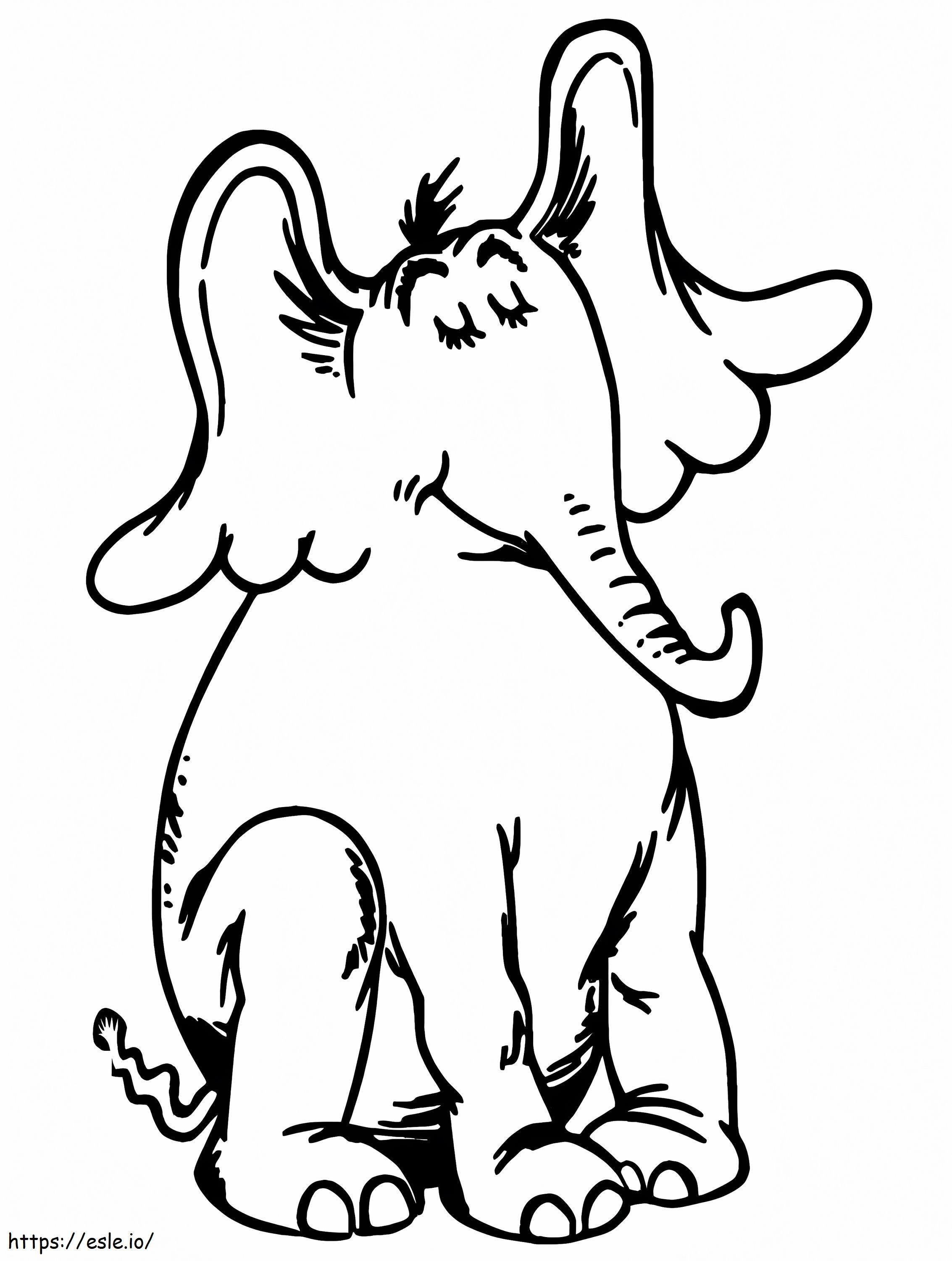 Horton Elefantul 1 de colorat
