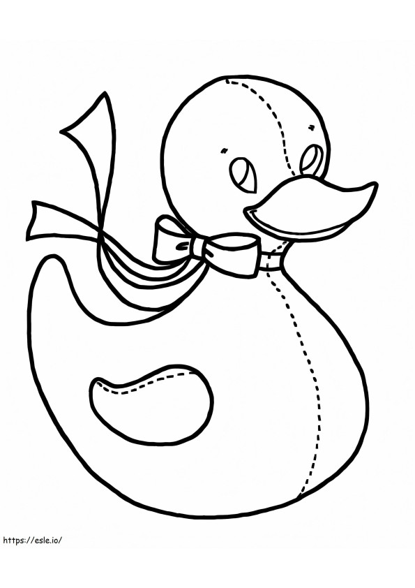 Słodka kaczka-zabawka kolorowanka