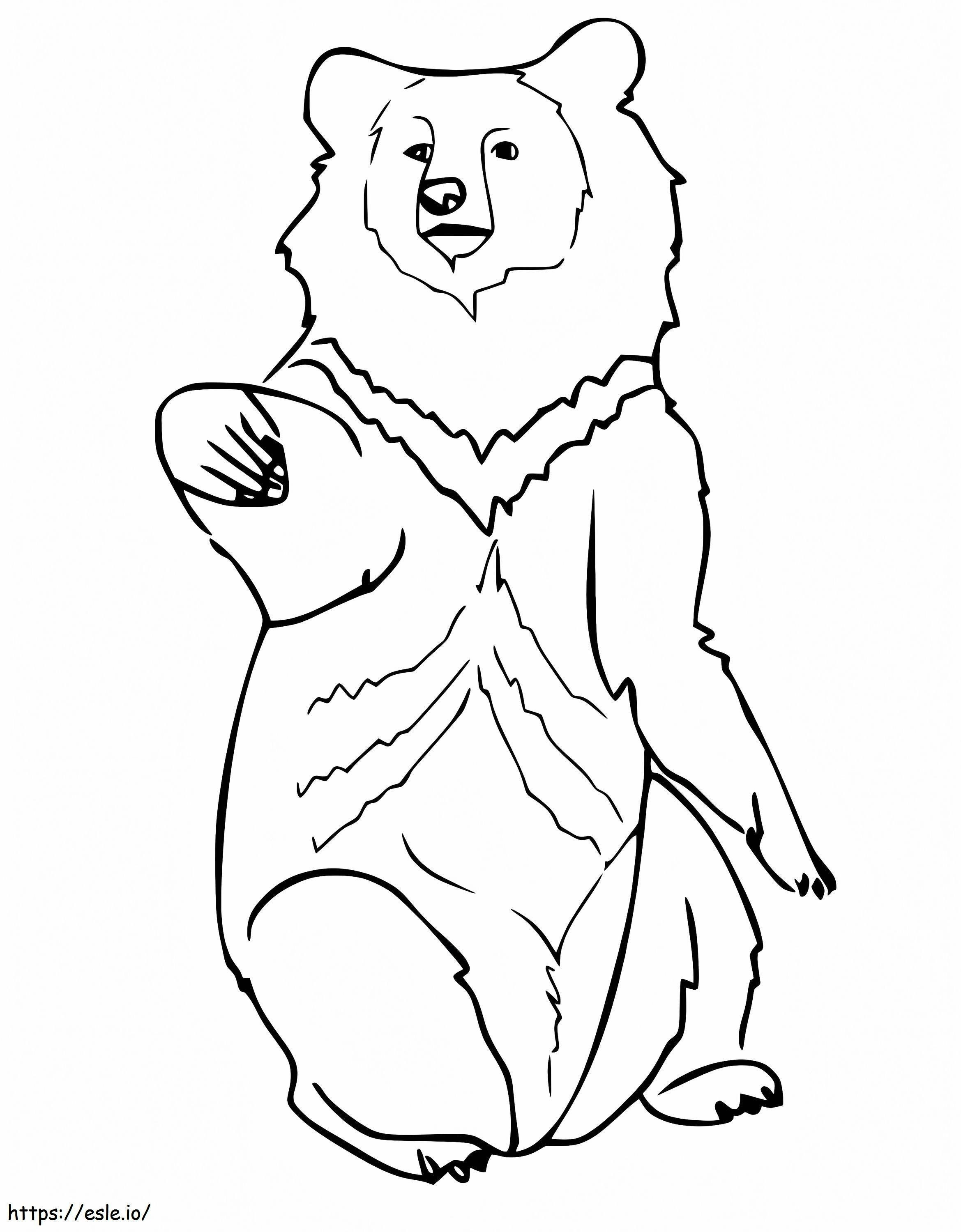 Urs negru imprimabil gratuit de colorat