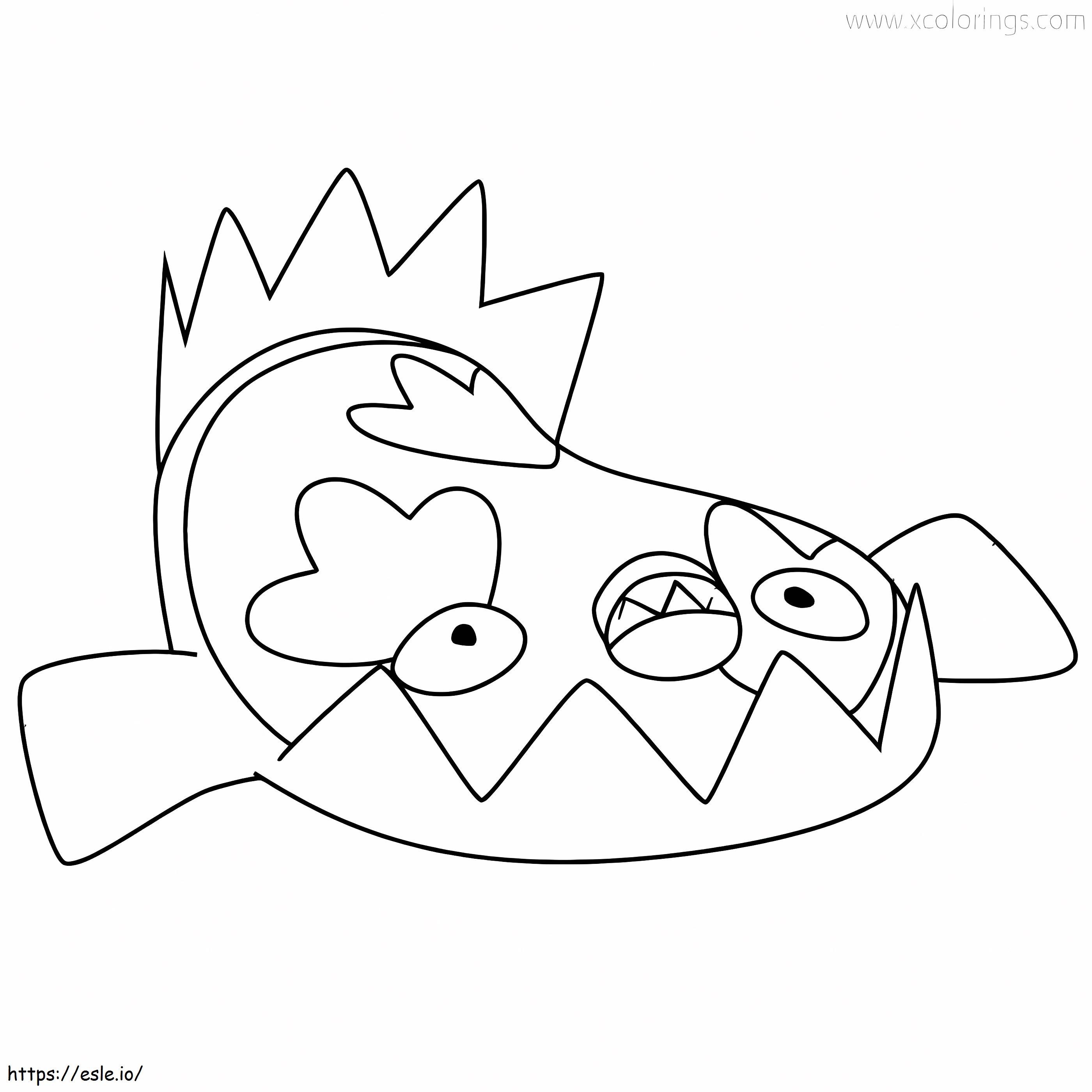 Galarian Stunfisk Pokemon coloring page