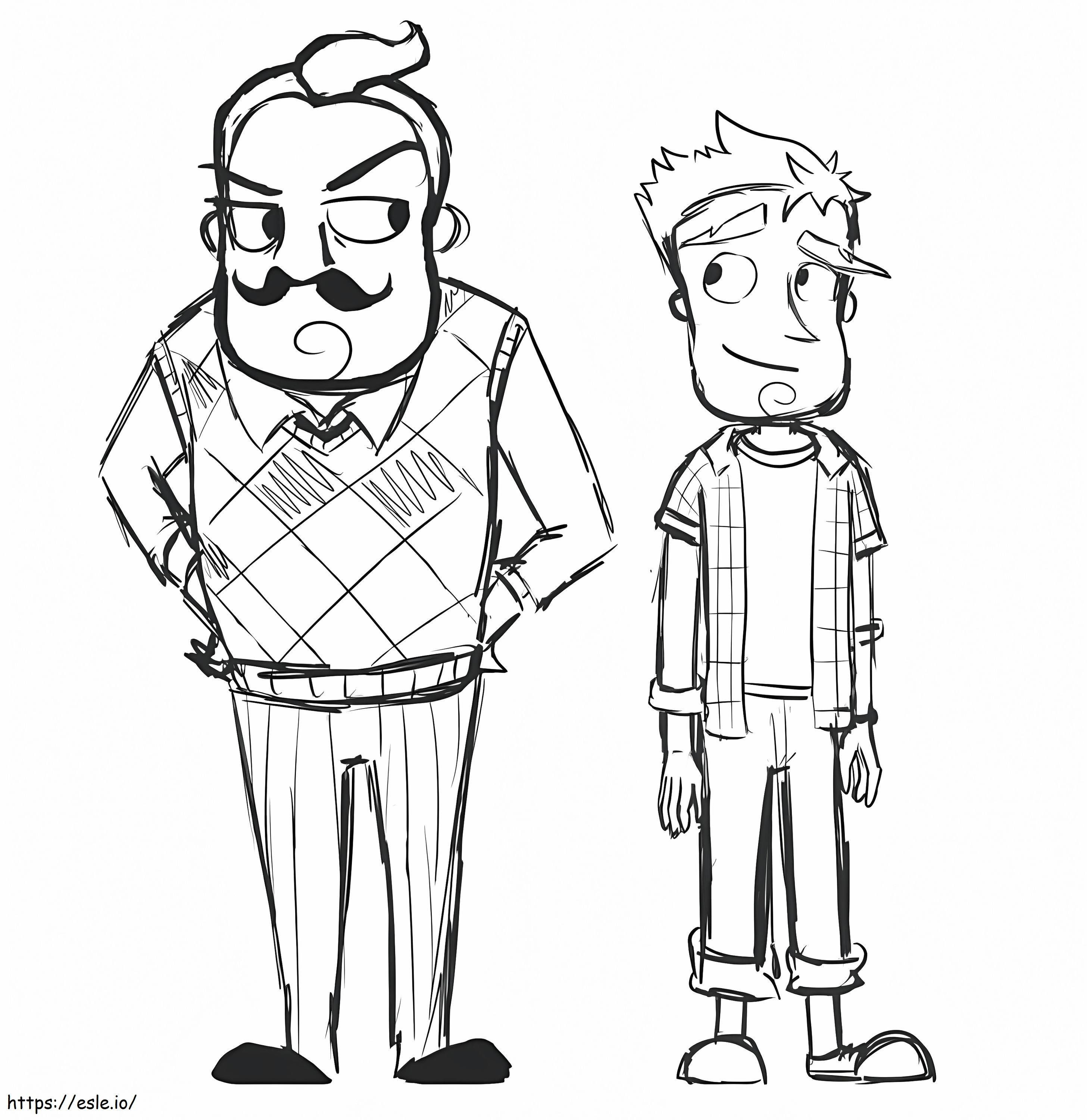Hello Neighbor 9 coloring page