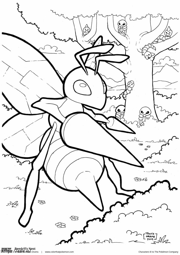 Beedrill 6 coloring page