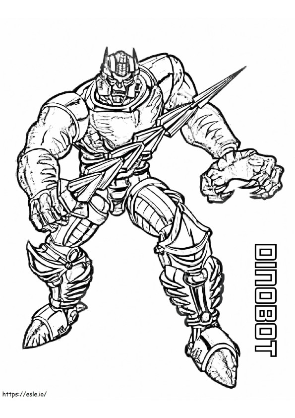 Transformers Dinobot coloring page