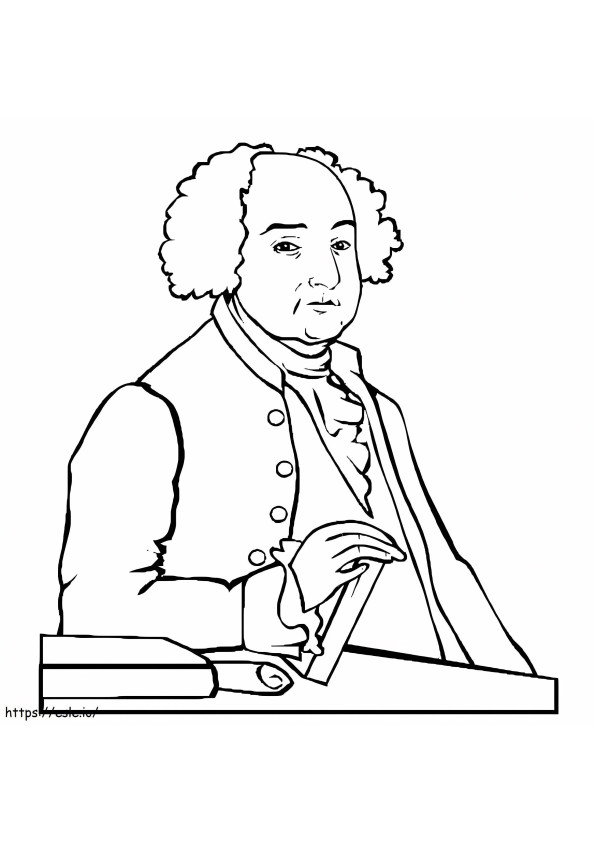 Coloriage Président John Adams à imprimer dessin