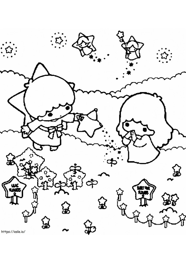 Little Twin Stars 4 coloring page