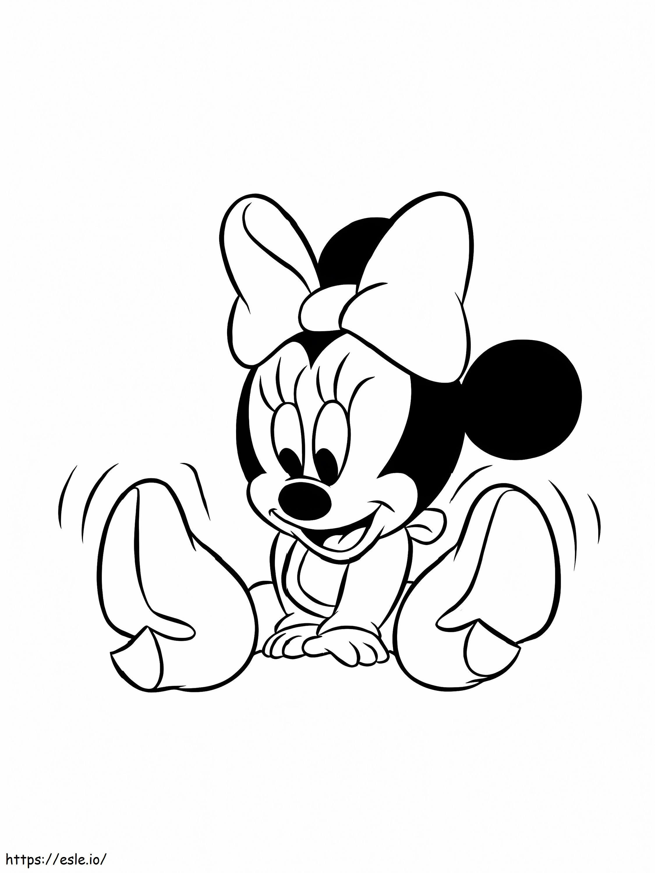 Lindo bebé Minnie de Disney para colorear