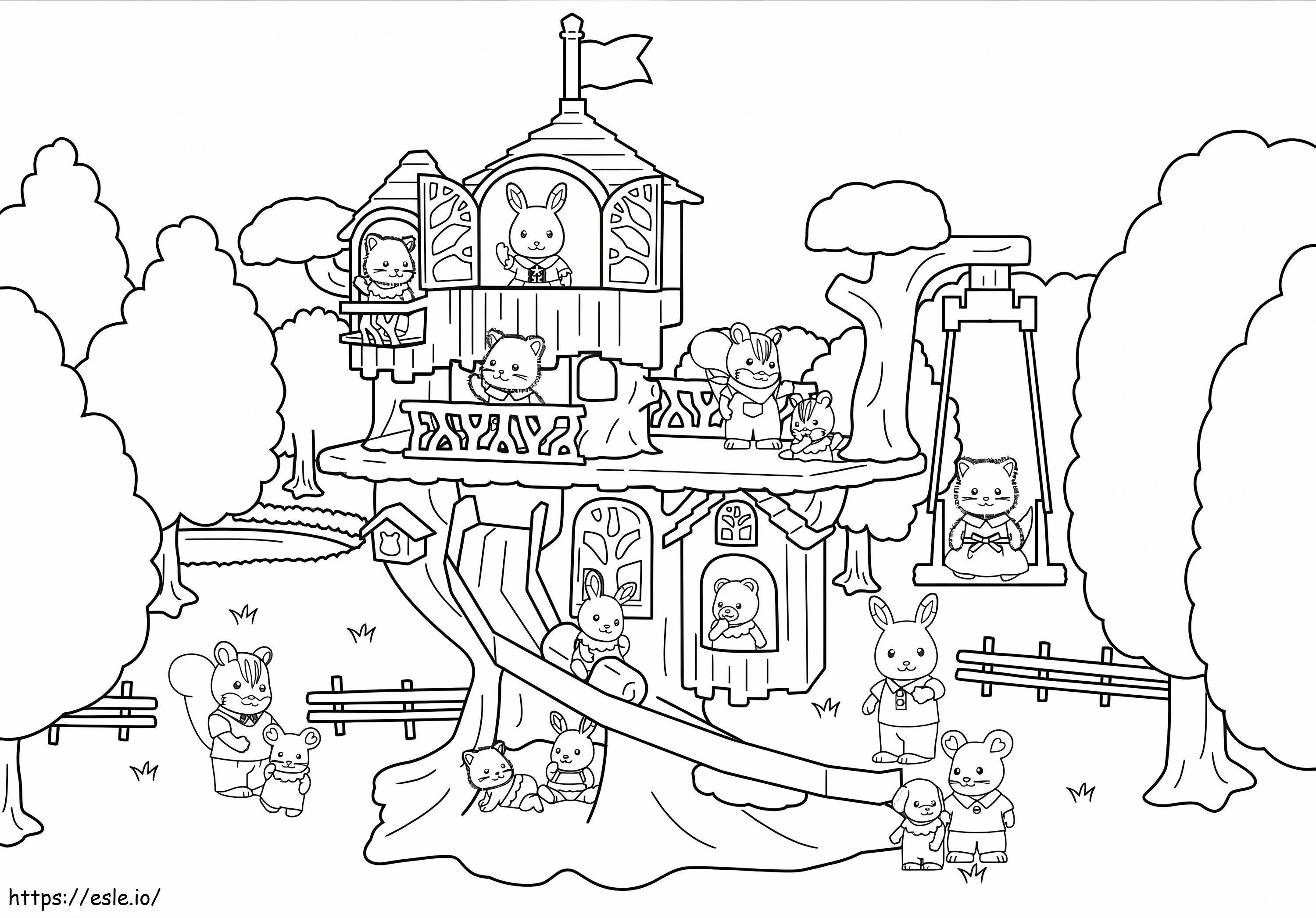 Sylvanian Families 12 coloring page