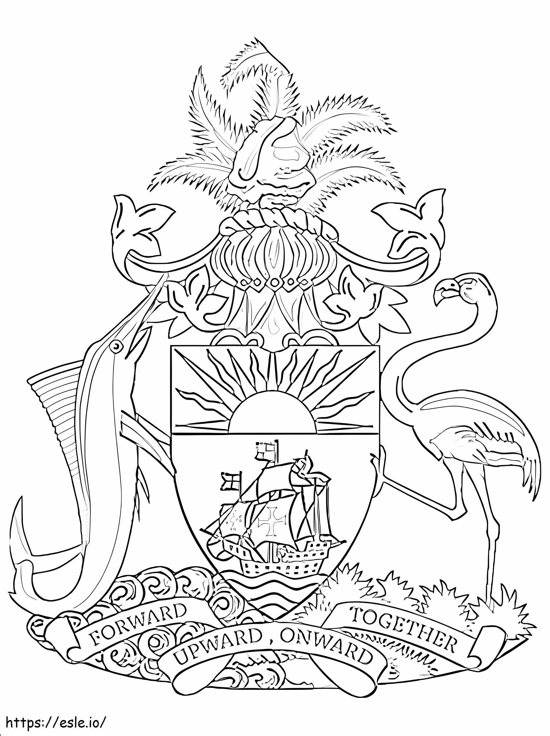 Bahama-szigetek címere kifestő