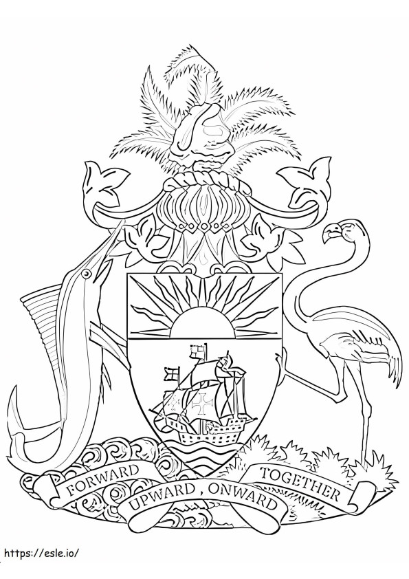 Wappen der Bahamas ausmalbilder