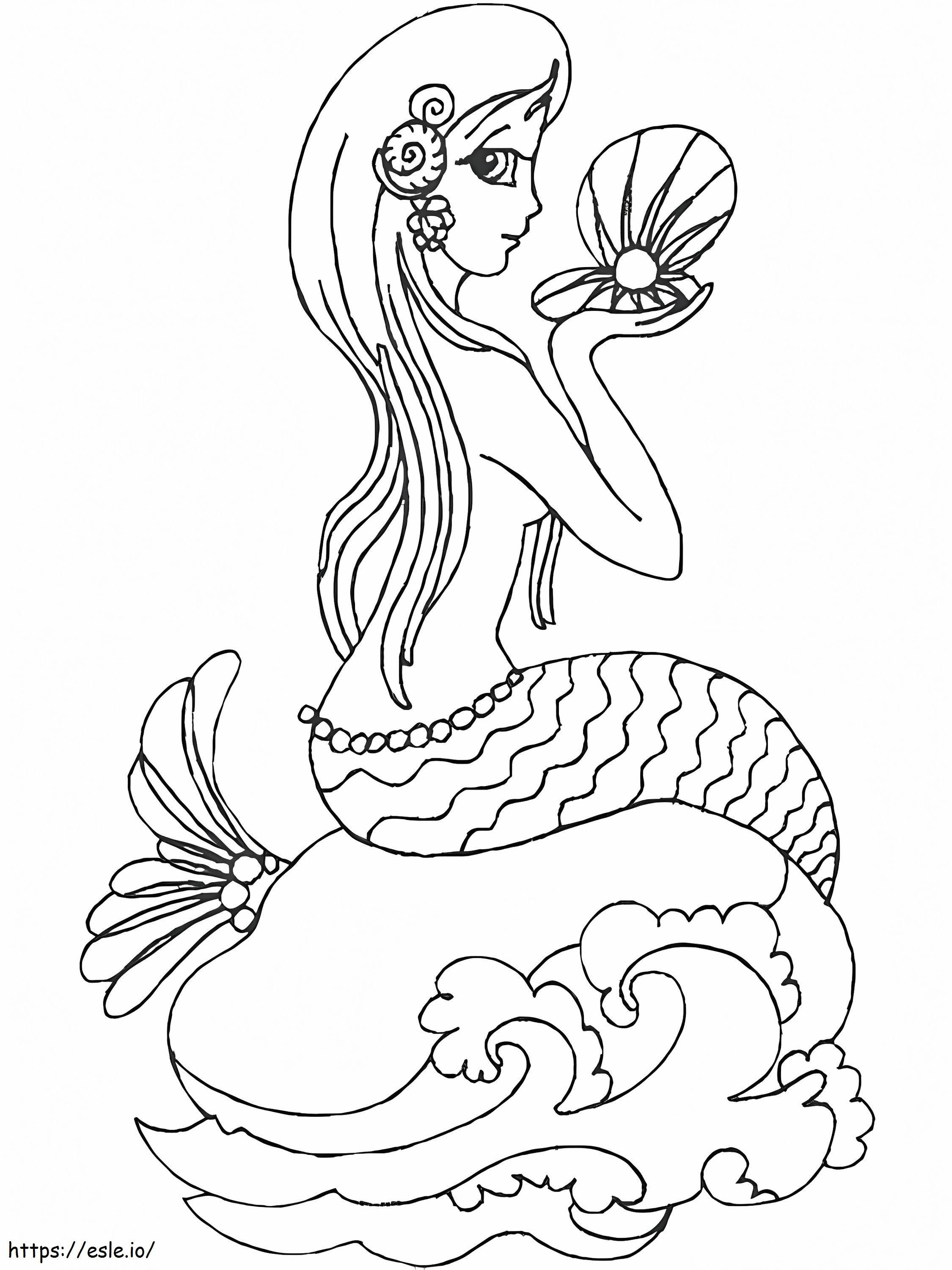 Meerjungfrau für Kinder ausmalbilder