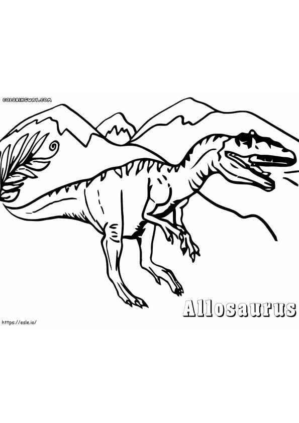 Allosaurus 4 kleurplaat