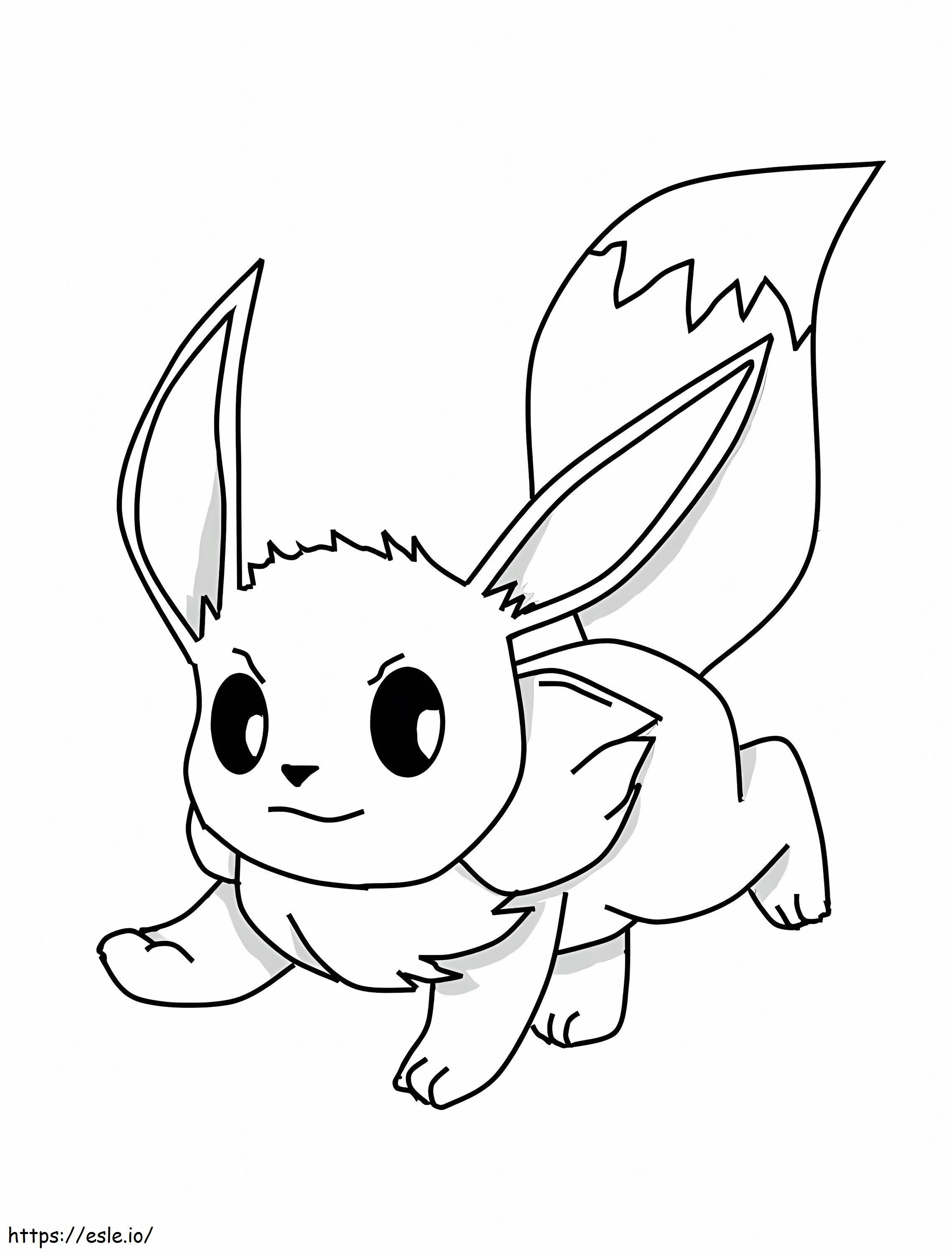 Desenhos de Pokemon Eevee 1 para Colorir e Imprimir 