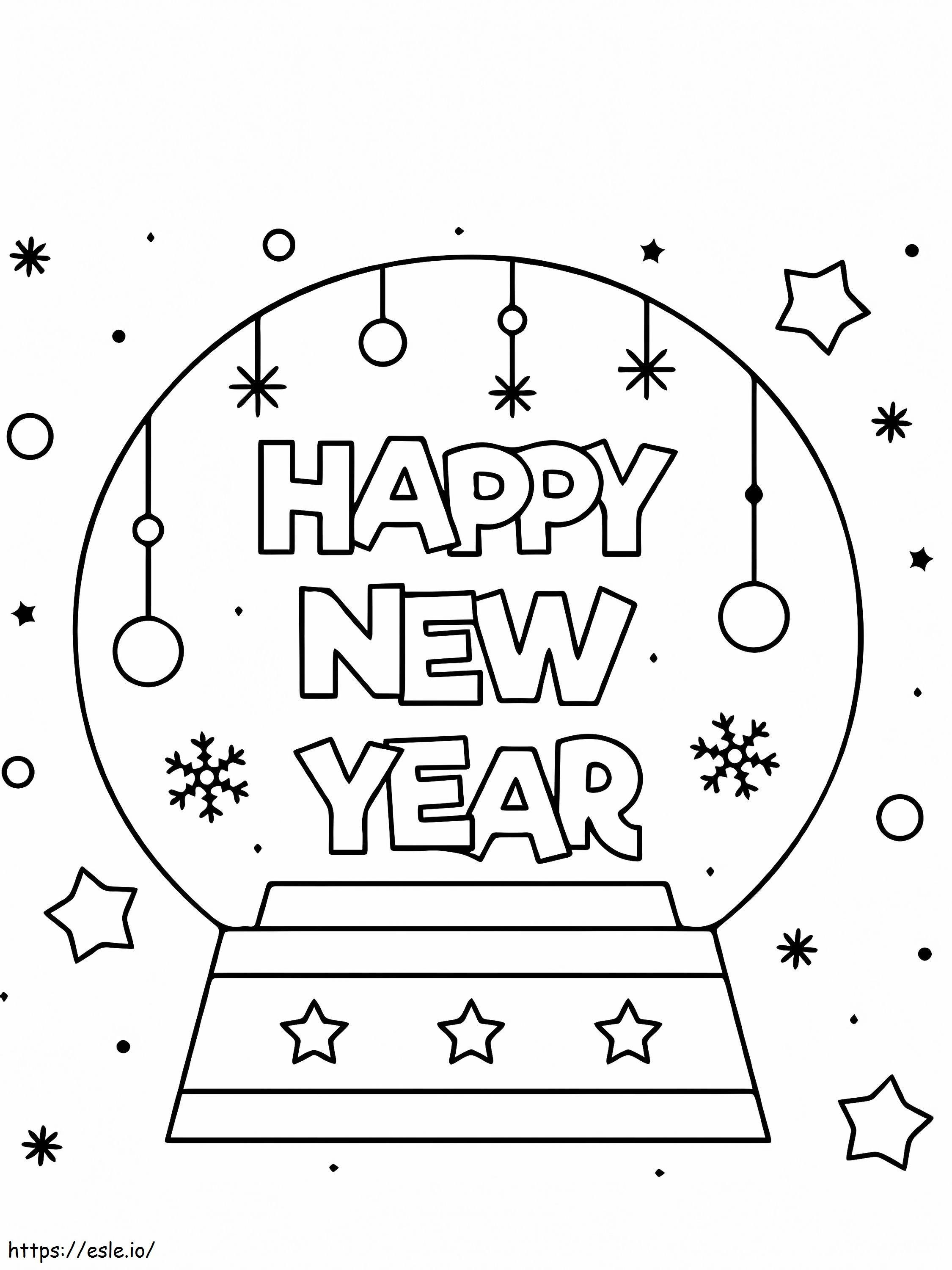 Masterpiece Happy New Year Coloring Page coloring page