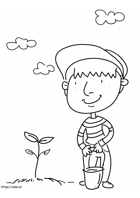 Plant Tree coloring page