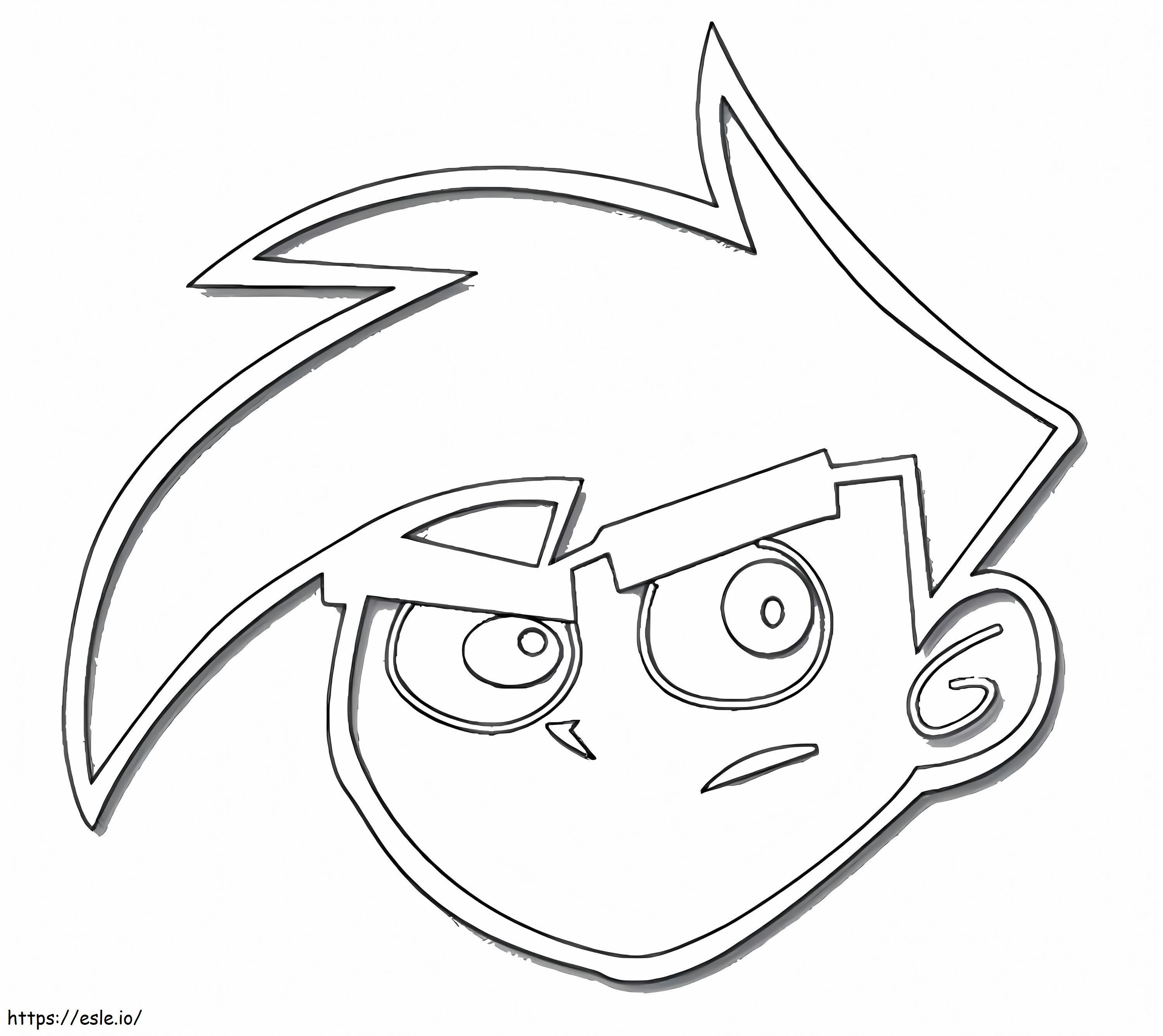 Danny Phantoms Face coloring page
