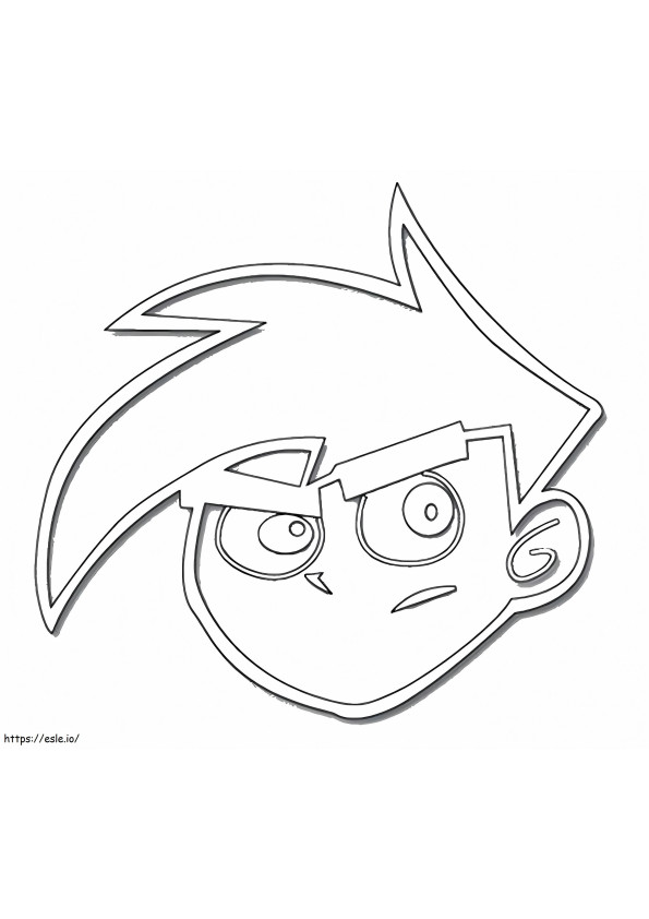 Danny Phantoms Face coloring page