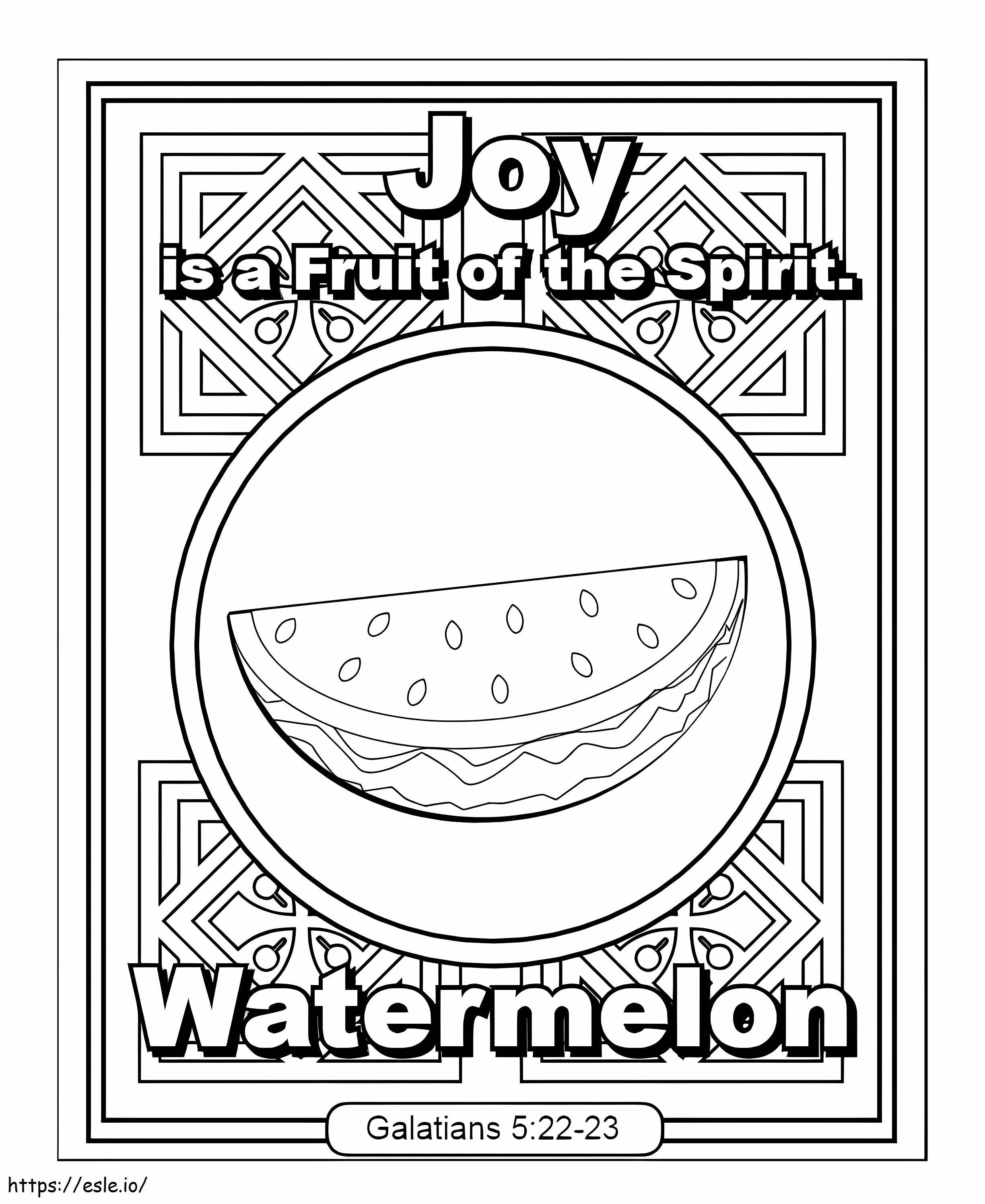 Alegria Fruto do Espírito para colorir