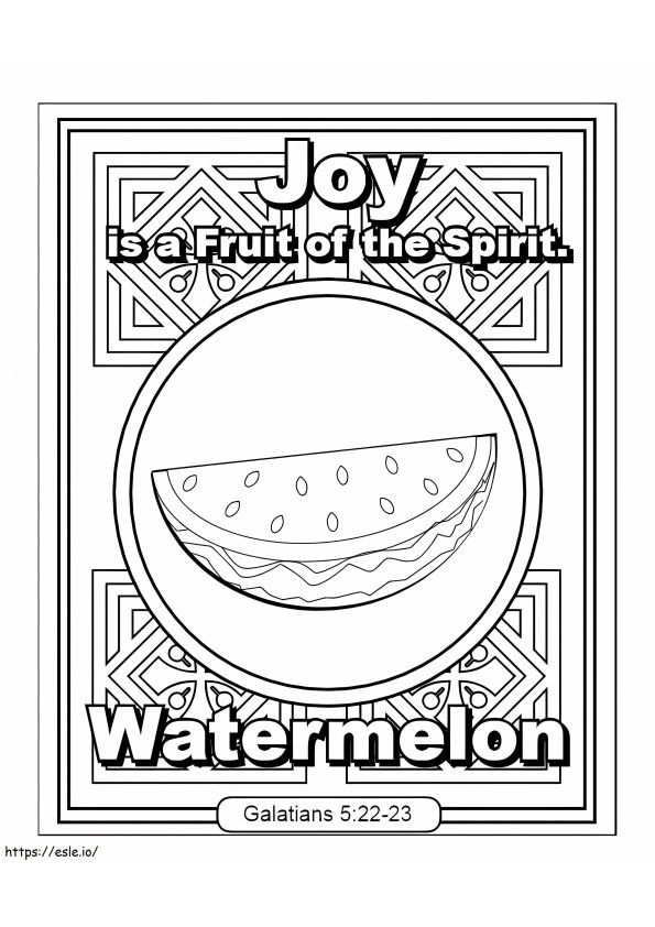 Radość Owoc Ducha kolorowanka