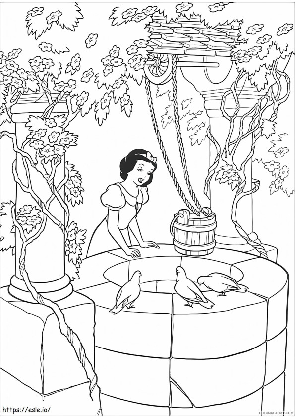 印刷する白雪姫 ぬりえ - 塗り絵
