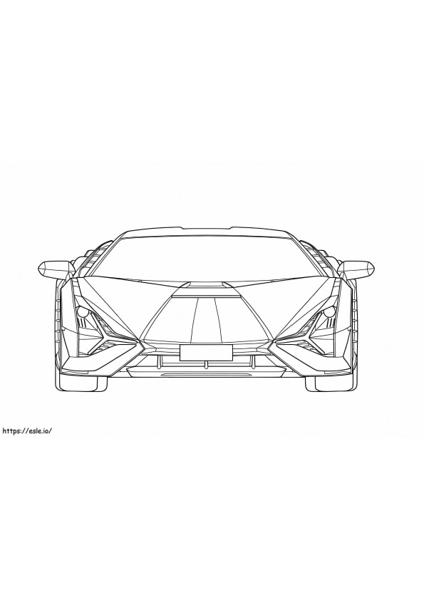 Coloriage Lamborghini 14 à imprimer dessin